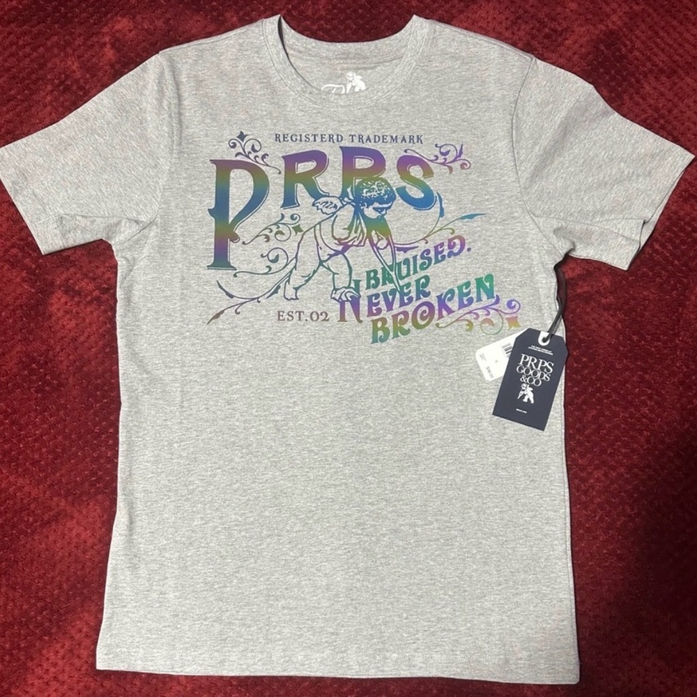 PRPS Light Gray Multicolor Graphic Tee